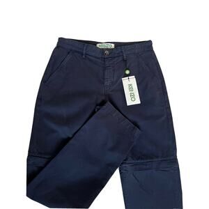 Kenzo Men's Midnight Blue Zip Off Casual Pants Size 30 US (46 Euro) NWT $280